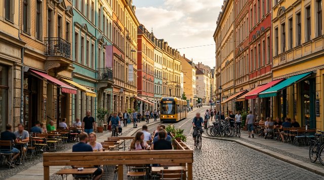 Fünf Wege ab der Königsbrücker Straße