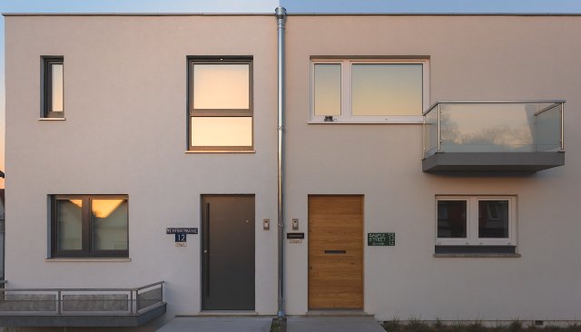 Zwei Größen, ein Haus: 1-Zimmer-Wohnungen für den Einzelnen, 2-Zimmer-Wohnungen für Paare oder das Homeoffice.