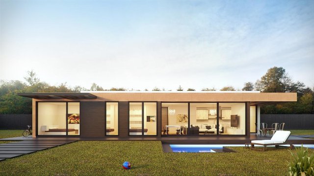Neubau-Bungalow in Dresden-Cossebaude: 125 m², barrierefrei, Wärmepumpe, KfW 40